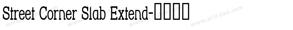 Street Corner Slab Extend字体转换